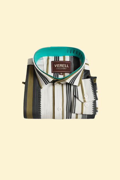 Verell Luxe Stripes Buttondown -Sahara Noir Edition