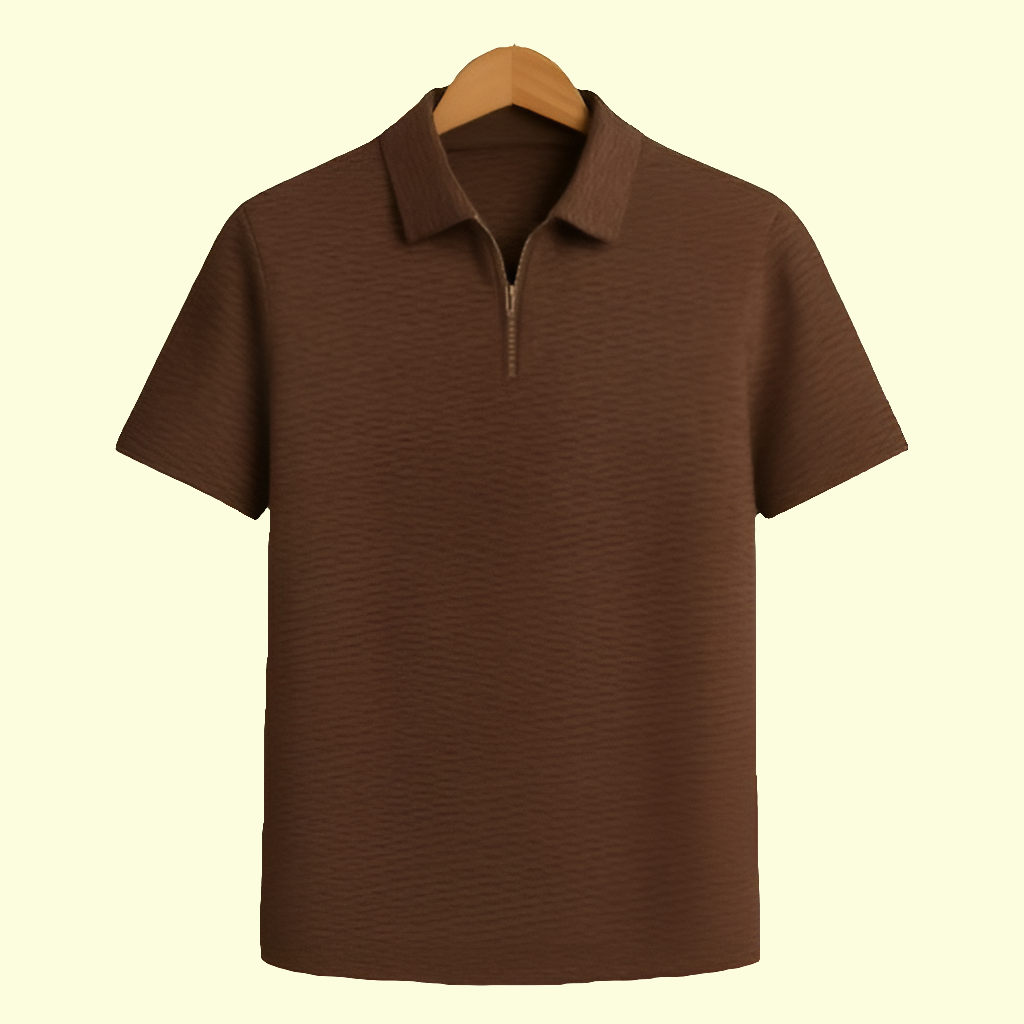 Verell Luxe Cotton Tee – Mocha Brown