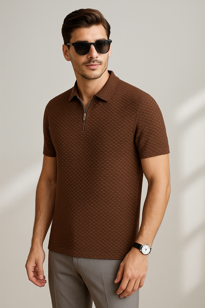 Verell Luxe Cotton Tee – Mocha Brown