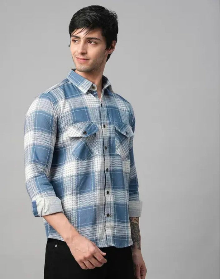 Verell Royal Checks – Timeless Craft in Blue & Beige