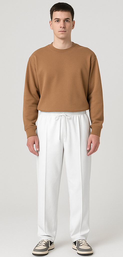 Essential Dual-Tone Comfort Trouser Combo (White & Ivory)