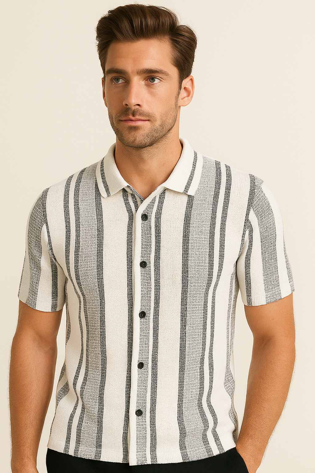 Verell Classic Knit Stripe Polo✨