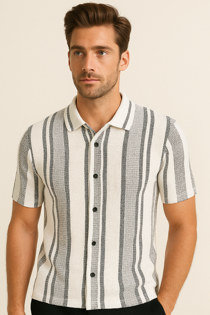 Verell Classic Knit Stripe Polo✨