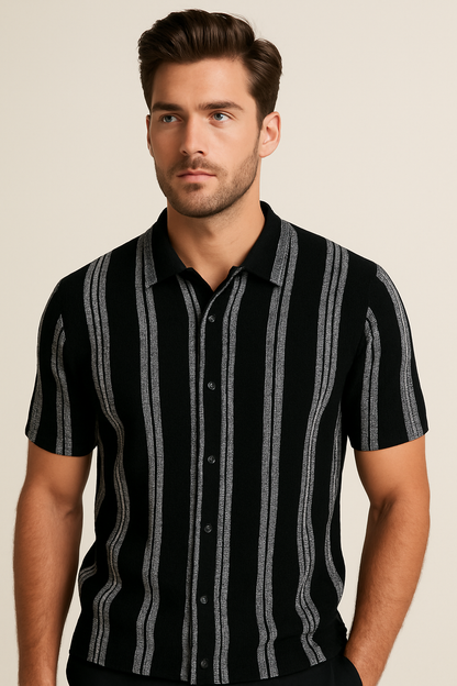 Verell Classic Knit Stripe Polo✨