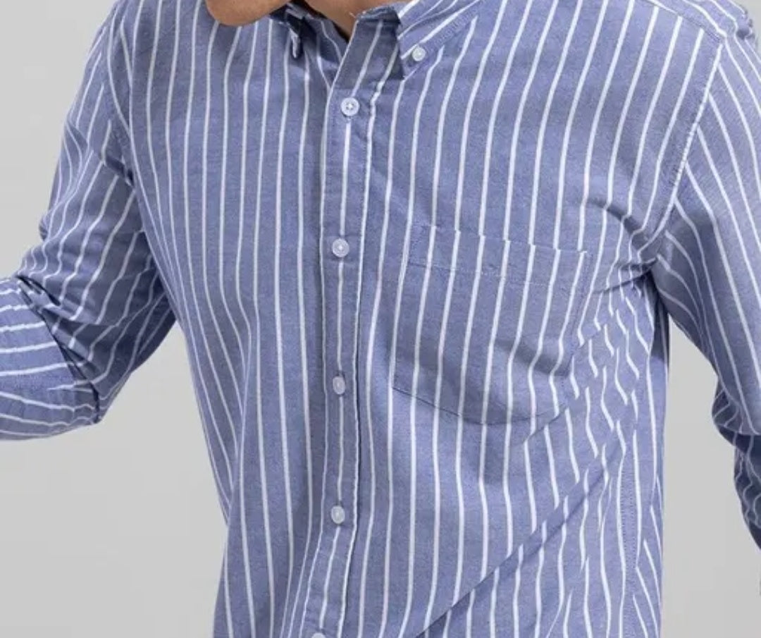 Verell 👕 | Newport Stripe Oxford 🤍💼