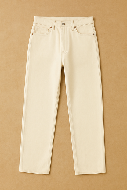 Verell Ivory Drape Denim – Understated, Effortless, Elevated 🤍